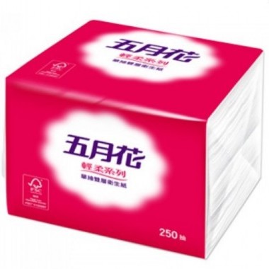 五月花單抽式雙層衛生紙250抽＊48包